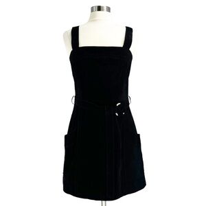 FREE PEOPLE Black Suede Jumper Mini Dress or Tunic 10